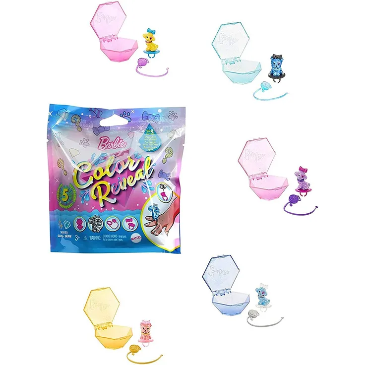 Barbie - Color Reveal Pets - Glitzer - 1 Stück, Auswahl erfolgt zufällig