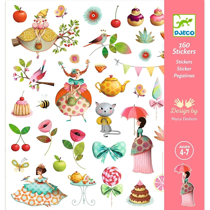DJECO Sticker: Teeparty der Prinzessin