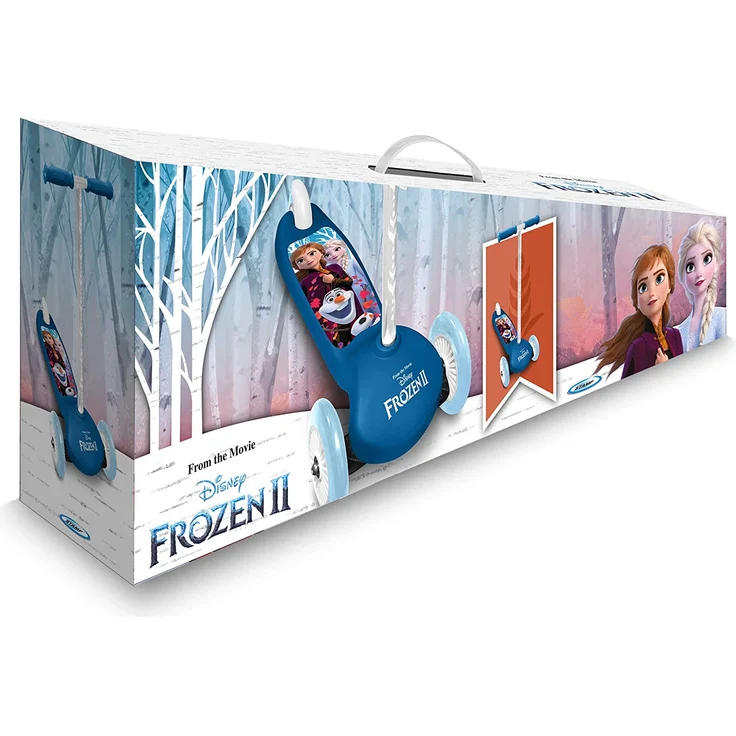 Disney Frozen 2, Kinderroller, 3 Rad Kinder-Roller, Fußbremse, Blau – Bild 4