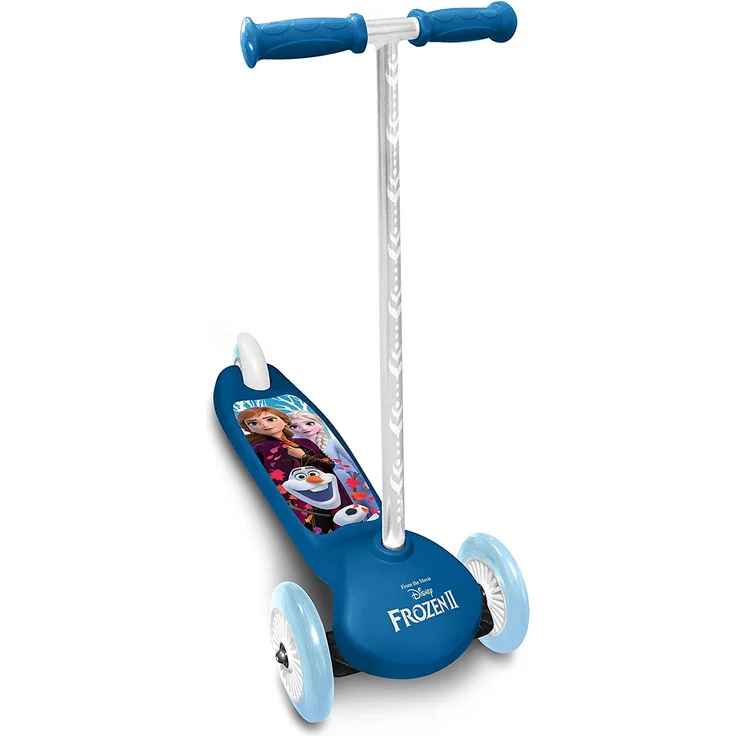 Disney Frozen 2, Kinderroller, 3 Rad Kinder-Roller, Fußbremse, Blau – Bild 1