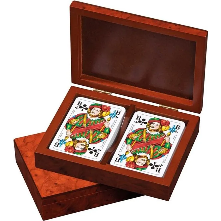Philos 6651 - Rommé-Karten, in Kartenbox, Spielkarten