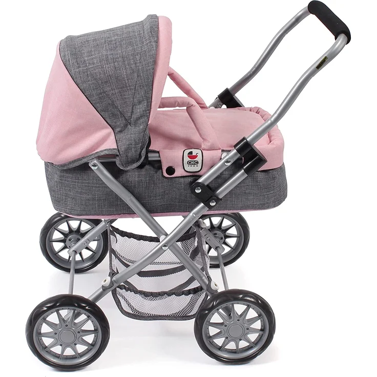 Mini-Kuschelwagen "Smarty" Melange grau-rosa – Bild 2