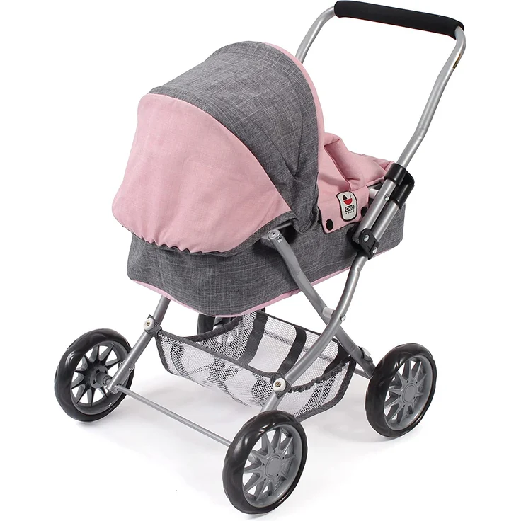 Mini-Kuschelwagen "Smarty" Melange grau-rosa – Bild 3