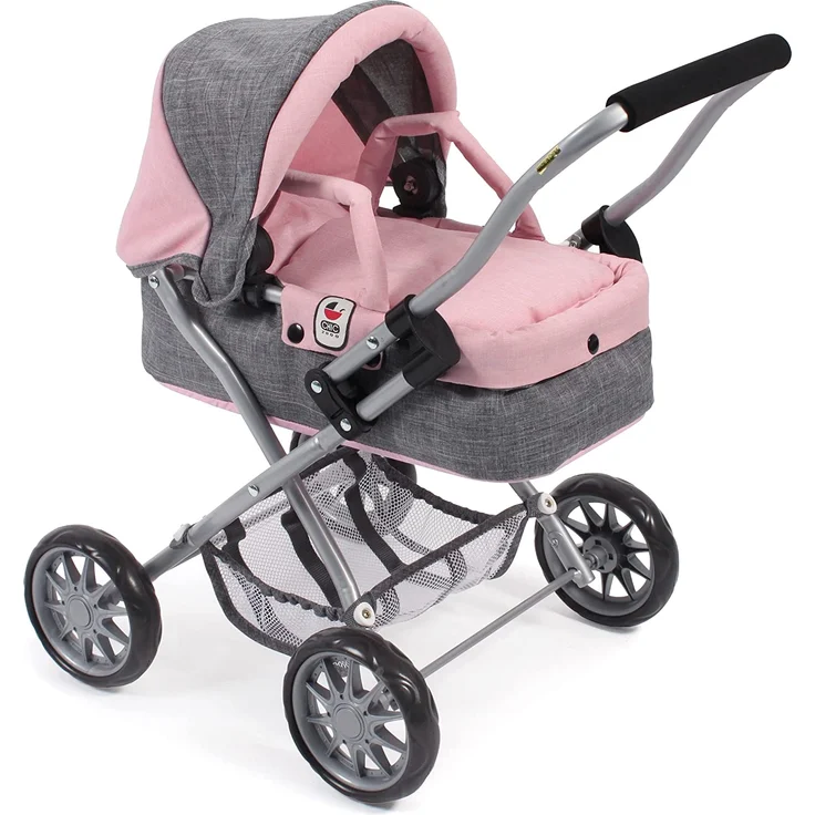 Mini-Kuschelwagen "Smarty" Melange grau-rosa – Bild 1