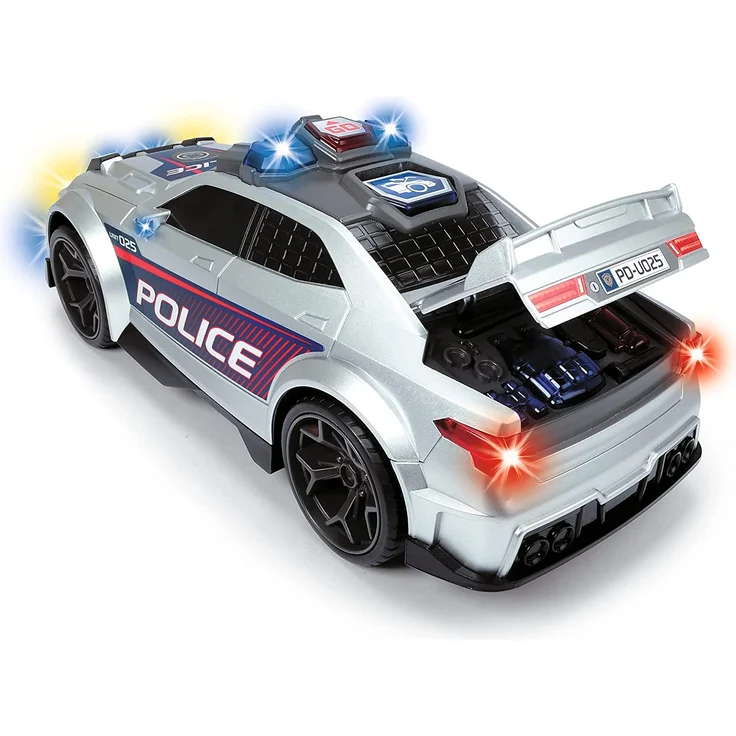 Dickie Toys Street Force, Polizeiauto, Sondereinsatz Polizeiwagen, motorisiertes Spielzeugauto, Kofferraum zum Öffnen, mit Licht & Sound, inkl. Batterien, 33 cm, ab 3 Jahren – Bild 8