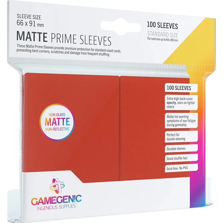 GGS10027 - Matte Prime Hüllen, rot (100 Hüllen)