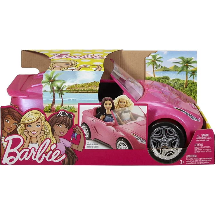 Barbie DVX59 - Cabrio Fahrzeug, in pink, mit Platz für 2 Puppen, Puppen Zubehör, ab 3 Jahren – Bild 12