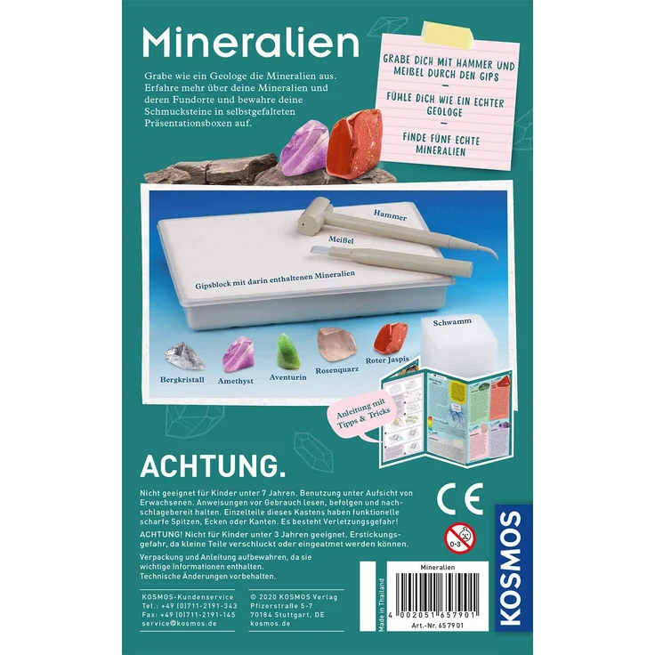 Kosmos Mitbringexperimentierkasten Ausgrabungs-Set Mineralien – Bild 2