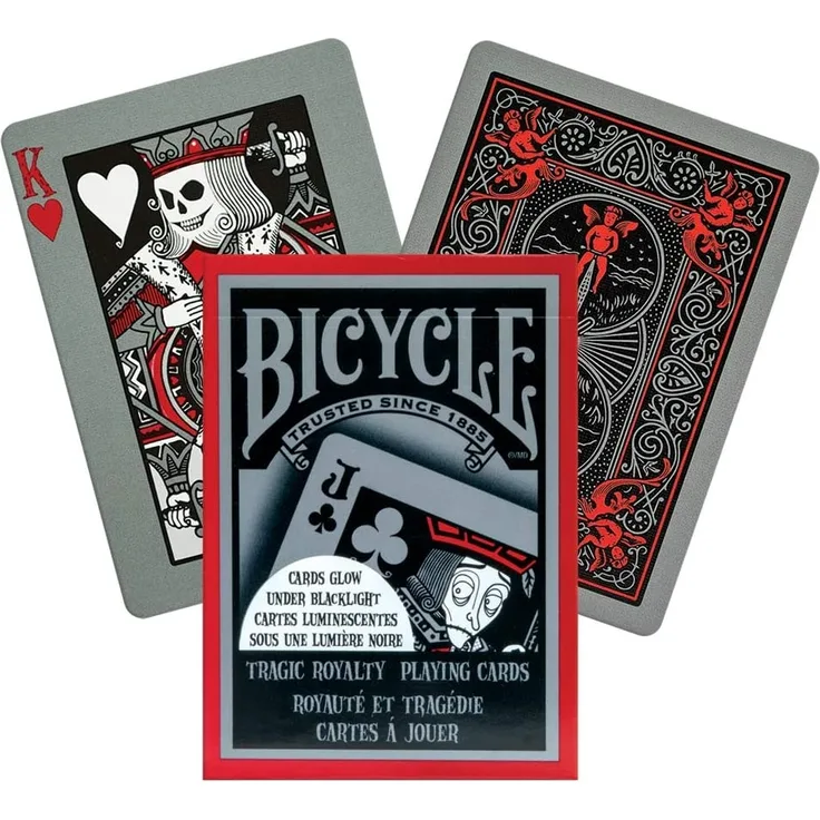 Bicycle 1018404 Tragic Royalty Leuchtende Spielkarten, Rot, Poker