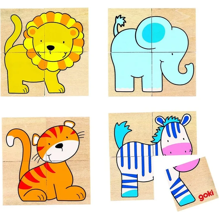 Goki 56714 - Karemo- und Memospiel - Wilde Tiere
