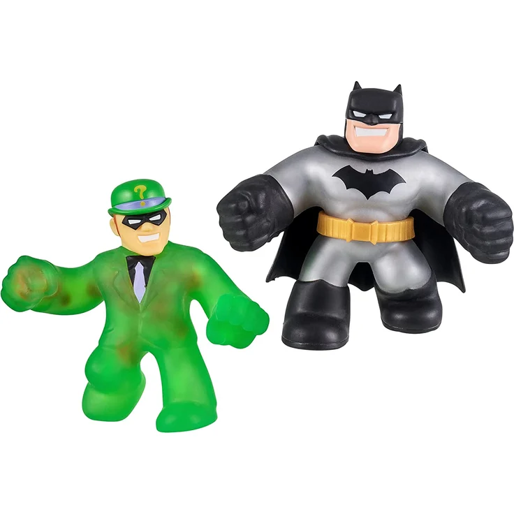 Heroes of Goo Jit Zu 41228 Versus-Packung mit 2 Stretchy Actionfiguren mit einzigartigen Füllungen: lizenzierte DC-Edition mit exklusiver metallischer Batman-Figur Pantaro vs. Riddler – Bild 1