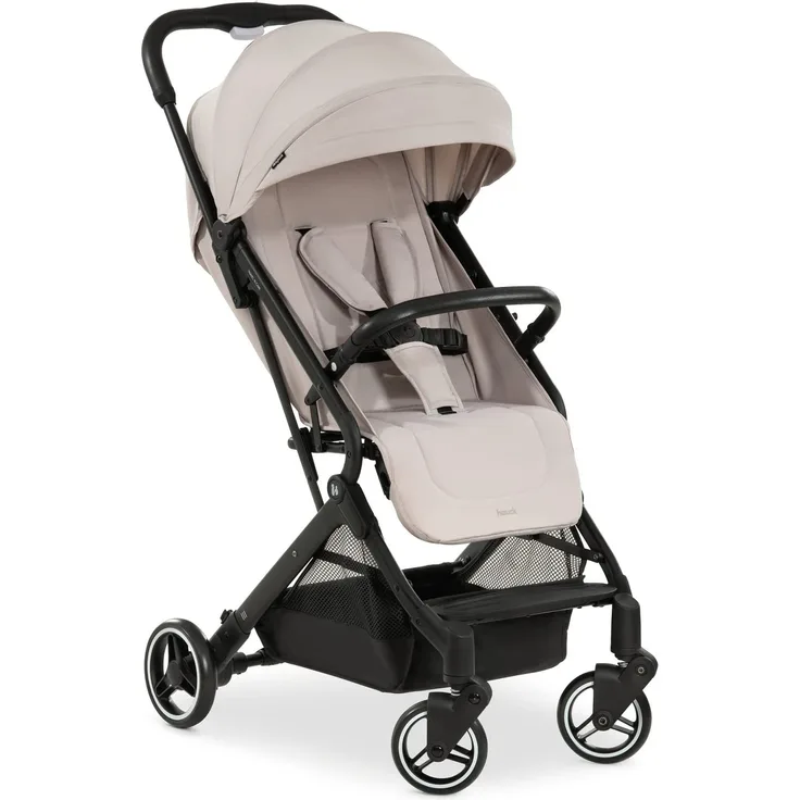 hauck Reise Buggy Travel N Care, für Kinder, bis 25 kg Belastbar, Leicht, Kompakt, Handlich , Komfortable Sitz-/Liegefunktion, Leichtlaufräder, Federung, UV-Schutz 50+, Einhändig Klein Faltbar, Beige