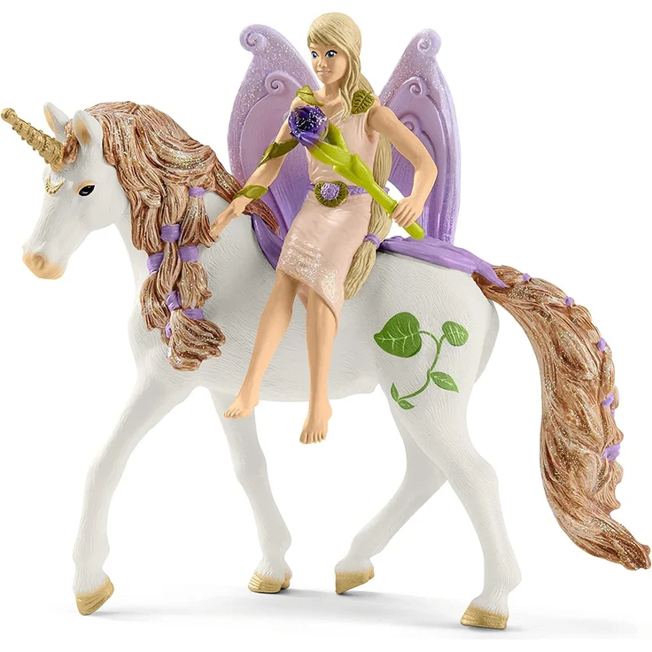 Schleich bayala Glitzerndes Blütenhaus mit Einhörnern, See und Stall – Bild 3
