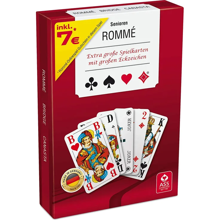 ASS Altenburger 22570076 - Rommé Senioren, Kartenspiel