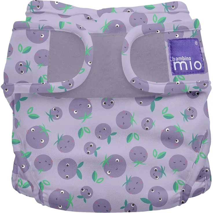 Bambino Mio, Mioduo Stoffwindel Überhose, Heitere Heidelbeere ,Größe 2 (9kg+)