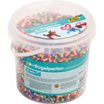 folia 73219 - Bügelperlen im Eimer, 30.000 Stück sortiert in 22 verschiedenen Farben, Durchmesser ca. 5 mm, tolle Ergänzung zu den Stiftplatten