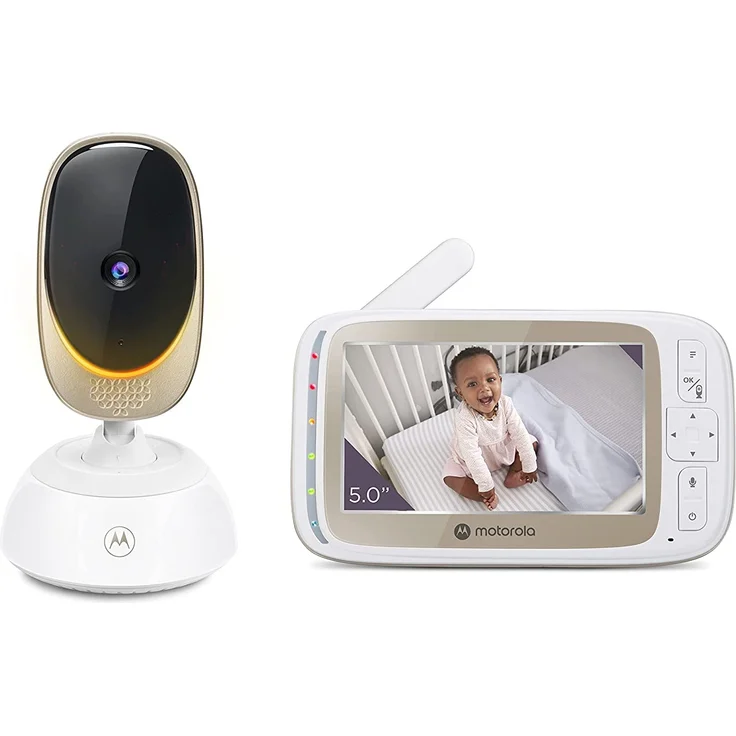 Motorola Baby VM 85 / Comfort 85 Connect Video-Babyphone mit Schwenk- und Zoomfunktion, Wi-Fi, 5. 0 Zoll Farbdisplay, Infrarot-Nachtsicht, 2-Wege-Audio und Temperatursensor – Bild 1