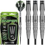 WINMAU Sniper 23g Profi Wolfram Steeltip Dartpfeile Set mit Flights und Schäfte