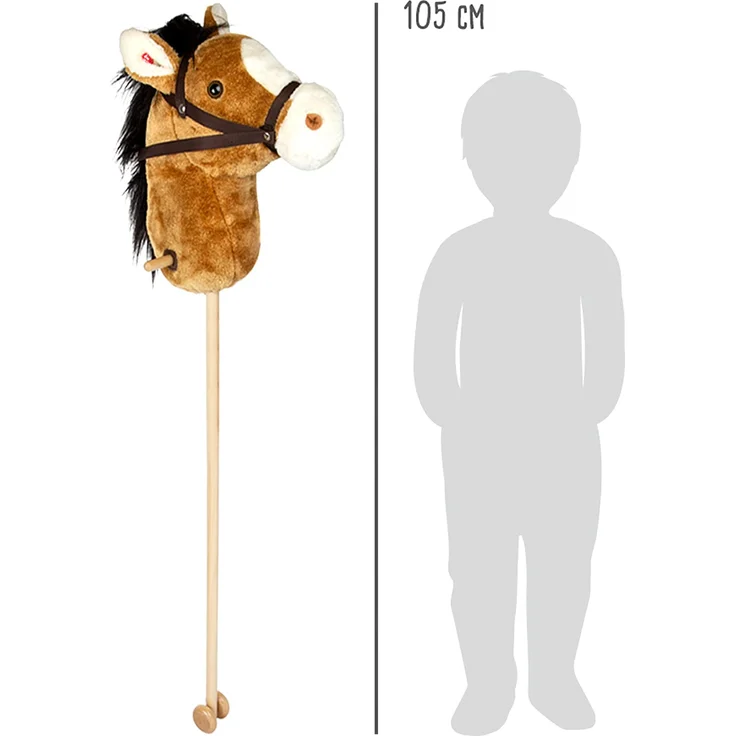 small foot 11718 - Steckenpferd NICO, Hobby Horsing, braun, Länge: 107 cm – Bild 4