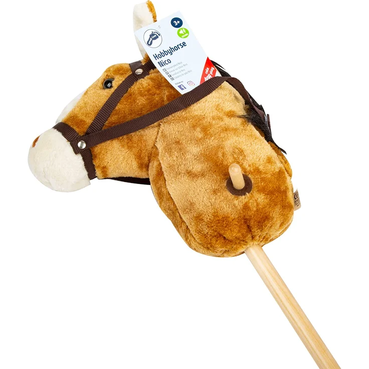 small foot 11718 - Steckenpferd NICO, Hobby Horsing, braun, Länge: 107 cm – Bild 3