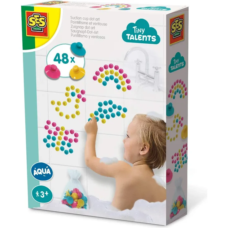 Ses Creative Saugnapf-Punktkunst 48 Stück Mehrfarbig