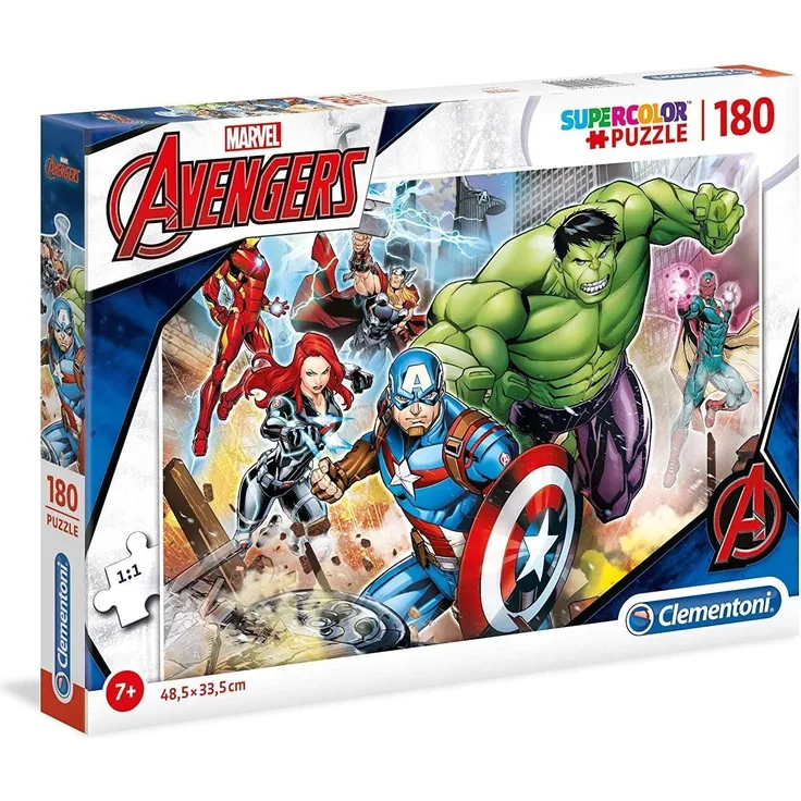 Clementoni 29295 Clementoni-29295-Supercolor Puzzle-The Avengers-180 Teile, Mehrfarben, 180pezzi