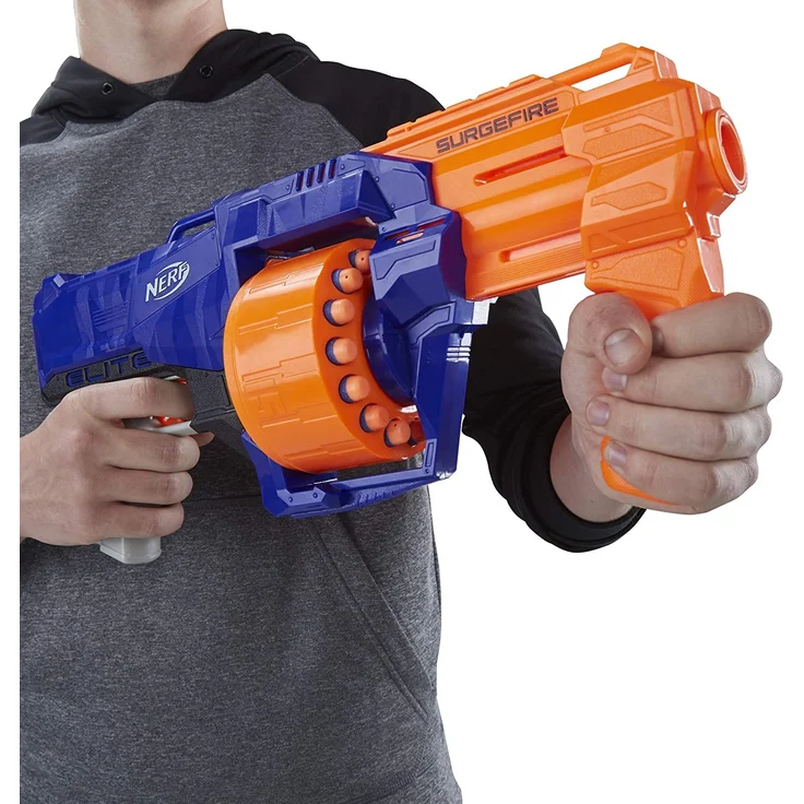 Nerf N-Strike Elite Surgefire, Spielzeugblaster mit Trommelmagazin, in recycelbarer Verpackung – Bild 5