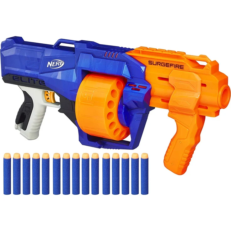 Nerf N-Strike Elite Surgefire, Spielzeugblaster mit Trommelmagazin, in recycelbarer Verpackung – Bild 1