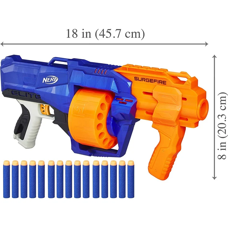 Nerf N-Strike Elite Surgefire, Spielzeugblaster mit Trommelmagazin, in recycelbarer Verpackung – Bild 9