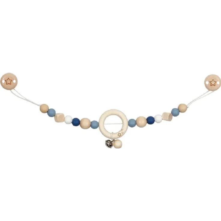Goki - Kinderwagenkette Stern - natur/blau