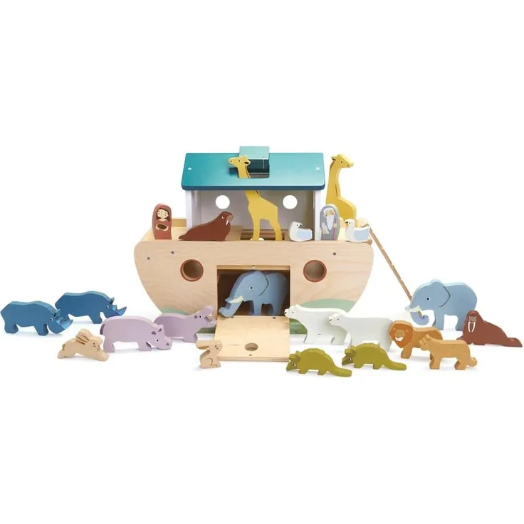 Tender Leaf Toys Tierboot Arche von Noah 38 cm Holz 13-teilig
