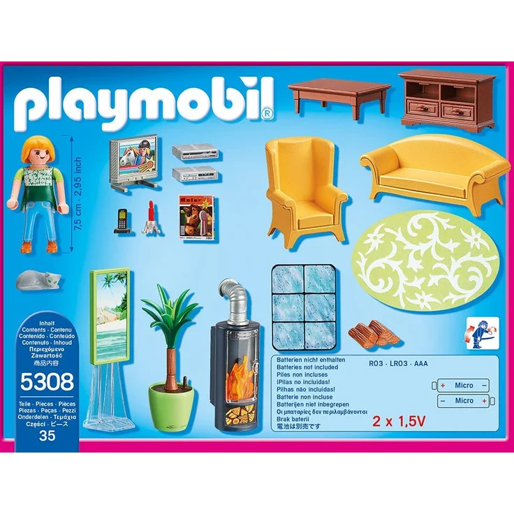 Playmobil 5308 - Wohnzimmer mit Kaminofen – Bild 3