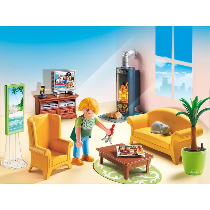 Playmobil 5308 - Wohnzimmer mit Kaminofen – Bild 2
