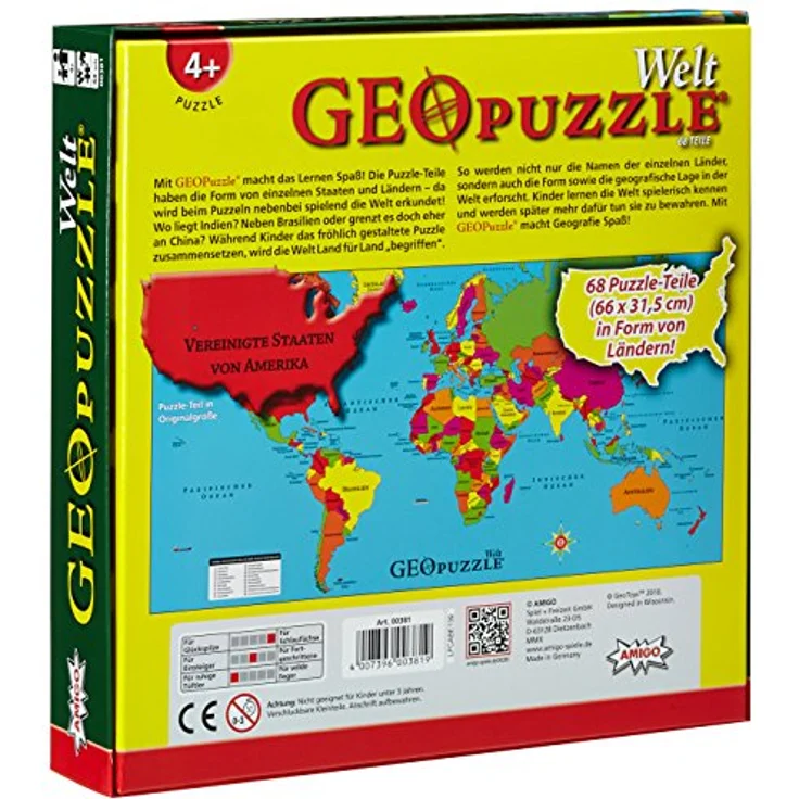 Amigo 00381 - GeoPuzzle – Welt – Bild 3