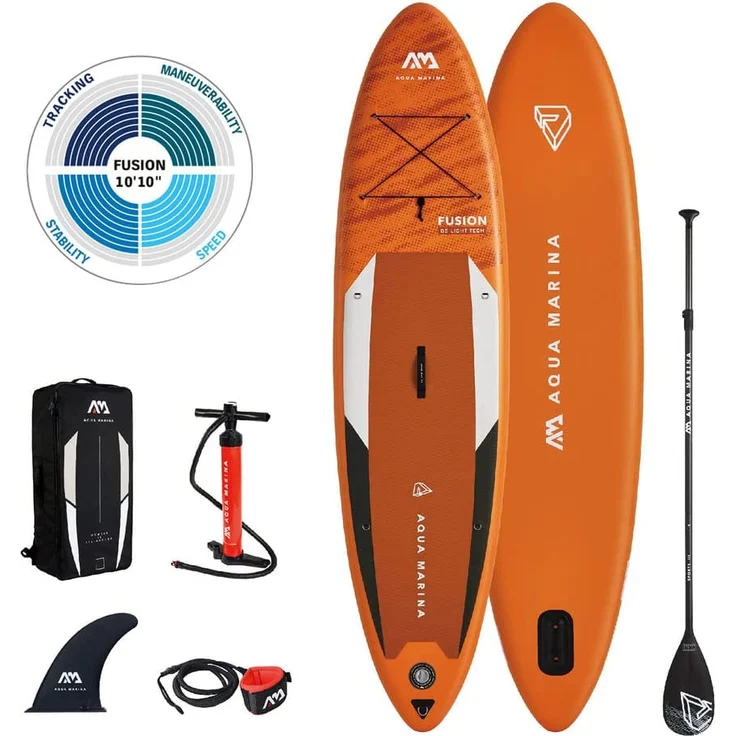 Aqua Marina 'SUP Fusion 10.10', Modell 2022, Komplettset, 330 x 81 x 15 cm, bis 150 kg belastbar, orange – Bild 1