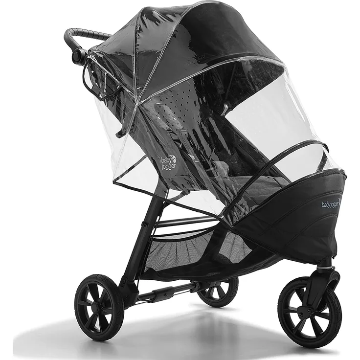 Baby Jogger 2105021 Kinderwagen-Wetterschutz und -Regenschutz | für City Elite 2, City Mini 2 (Dreirädrig) und City Mini GT2 | hält Regen, Schnee und Wind Ab, Transparent, 449 g