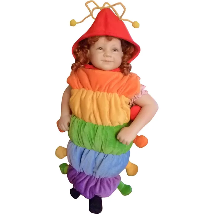 Raupen-Kostüm, F83 Gr. 86-92, für Klein-Kinder, Babies, Raupen-Kostüme Raupe Kinder-Kostüme Fasching Karneval, Kleinkinder-Karnevalskostüme, Faschingskostüme, Geburtstags-Geschenk