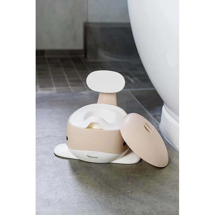 Kindsgut Kinder-Töpfchen, Babytopf WC/Klo, kinderfreundliches Wal-Design und dezente Farben, Toiletten-Training, Sand – Bild 8
