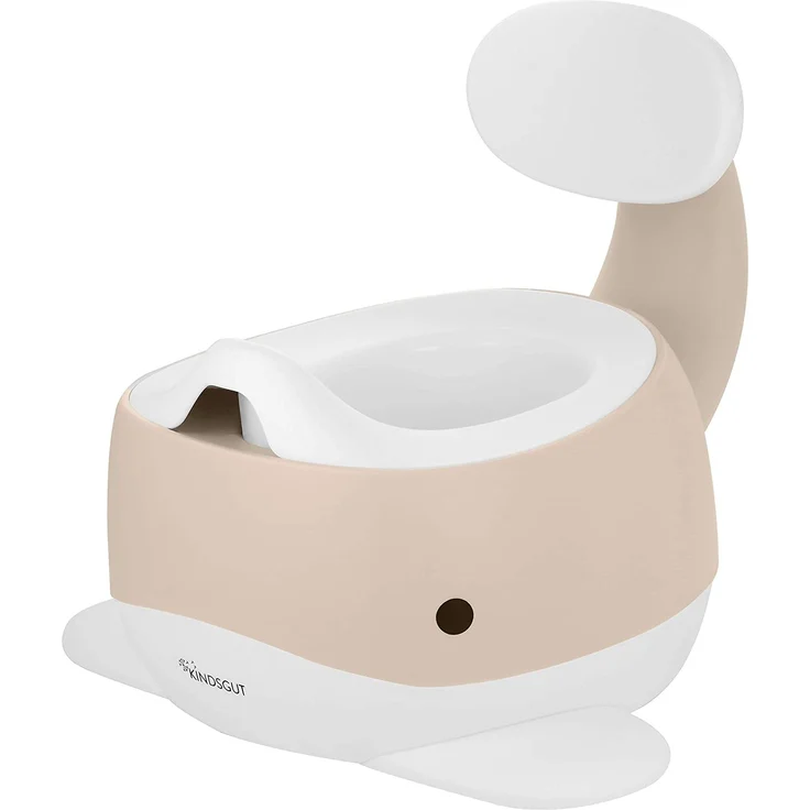 Kindsgut Kinder-Töpfchen, Babytopf WC/Klo, kinderfreundliches Wal-Design und dezente Farben, Toiletten-Training, Sand – Bild 5