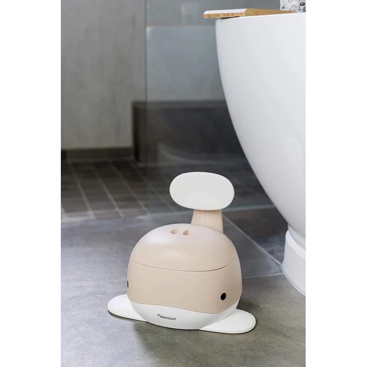 Kindsgut Kinder-Töpfchen, Babytopf WC/Klo, kinderfreundliches Wal-Design und dezente Farben, Toiletten-Training, Sand – Bild 9
