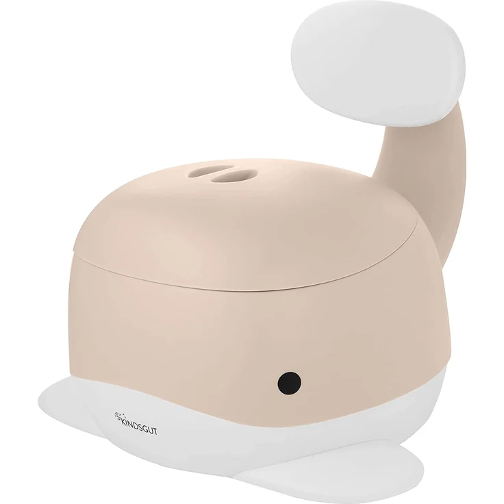 Kindsgut Kinder-Töpfchen, Babytopf WC/Klo, kinderfreundliches Wal-Design und dezente Farben, Toiletten-Training, Sand – Bild 1