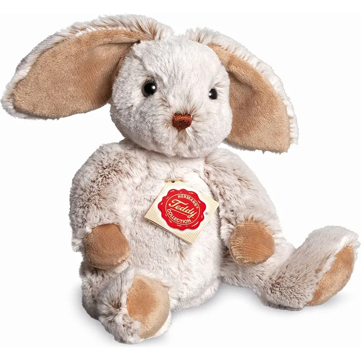 Teddy Hermann 938538 Schlenkerhase Plüsch, grau, 25 cm