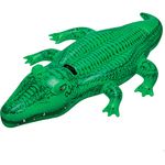 Intex 58546NP, Aufblasbares Reittier - Schwimmtier - Badetier 'Kleines Krokodil' in ca. 168 x 86 cm mit robustem Haltegriff