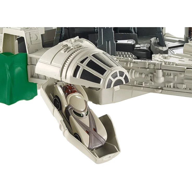 Hot Wheels DWM85 Star Wars Episode 8 Millennium Falke Spielset, Kanone mit Lichtern und +20 Geräuscheffekte, Millennium Falcon Spielzeug ab 4 Jahren – Bild 7