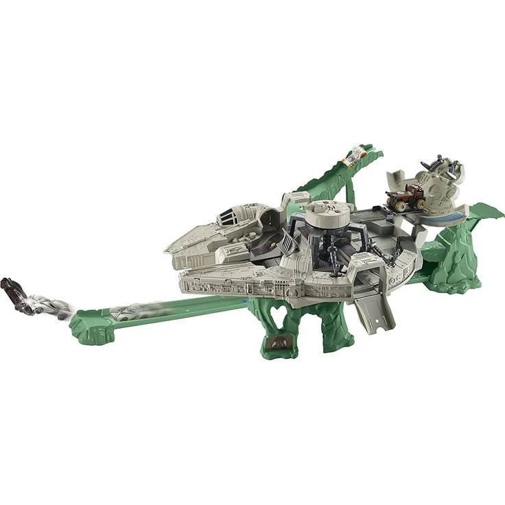 Hot Wheels DWM85 Star Wars Episode 8 Millennium Falke Spielset, Kanone mit Lichtern und +20 Geräuscheffekte, Millennium Falcon Spielzeug ab 4 Jahren – Bild 8