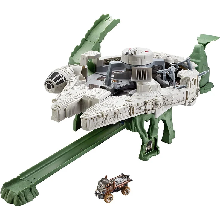 Hot Wheels DWM85 Star Wars Episode 8 Millennium Falke Spielset, Kanone mit Lichtern und +20 Geräuscheffekte, Millennium Falcon Spielzeug ab 4 Jahren – Bild 13