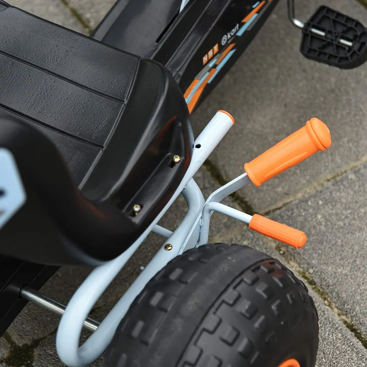 HOMCOM Kinder Go-Kart mit Handbremse hellblau – Bild 9
