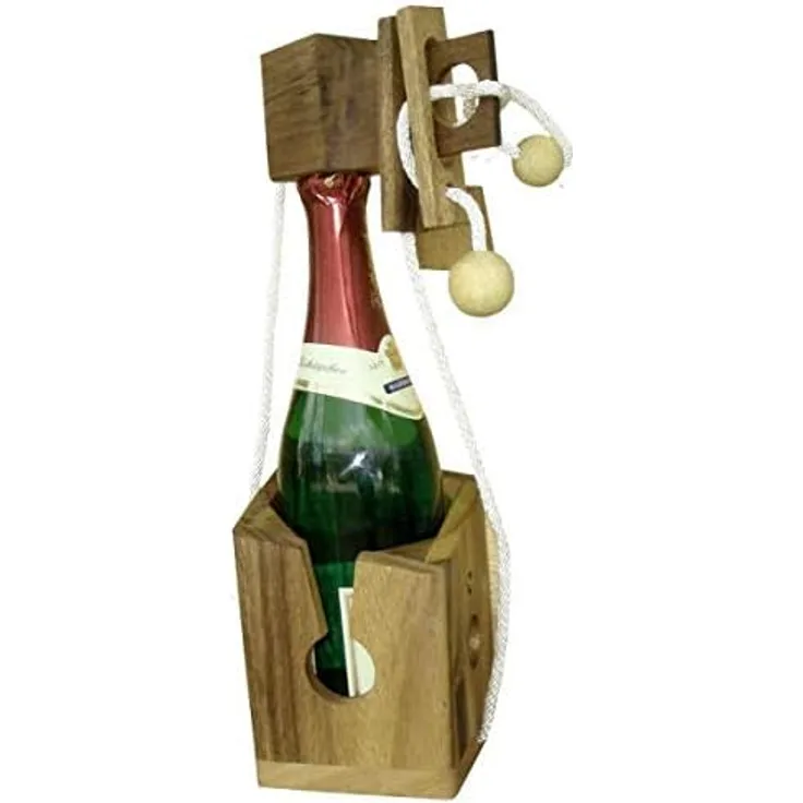 Puzzle Weinflasche Flaschen Holzpuzzle Geschenkidee Wein Verschluss NEU