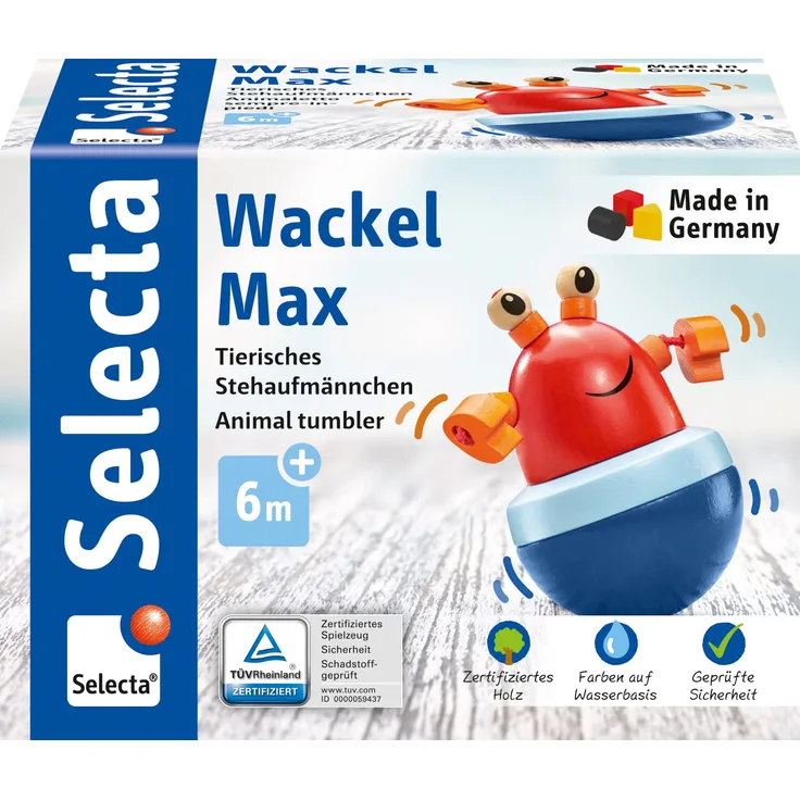 Selecta 61066 Wackel Max, Wackelfigur, mehrfarbig