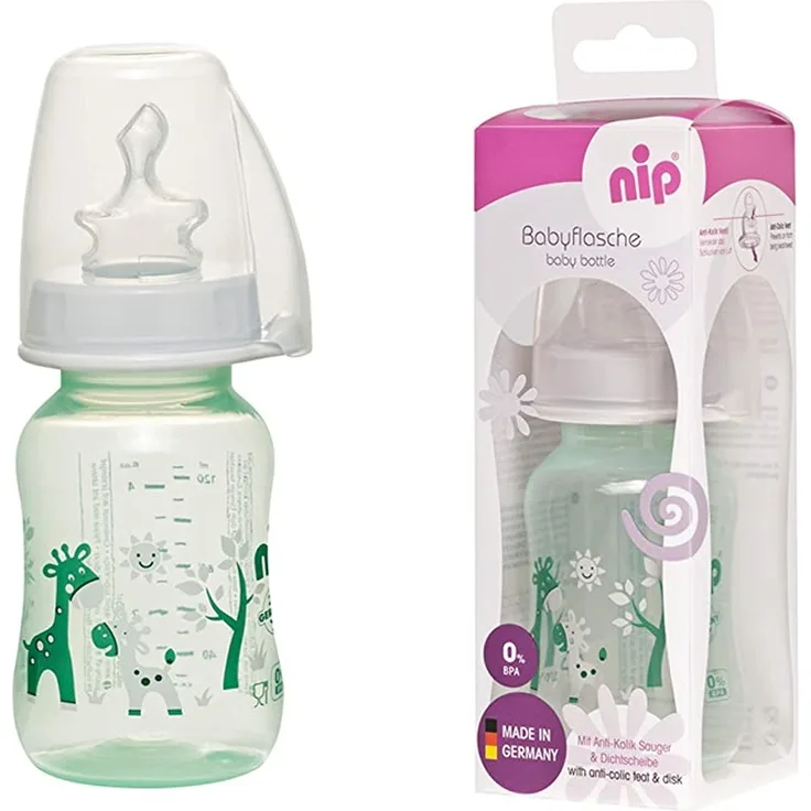 nip Standardflasche PP mit Trinksauger Anatomisch Silikon, 0-6 Monate, Größe S, 125 ml